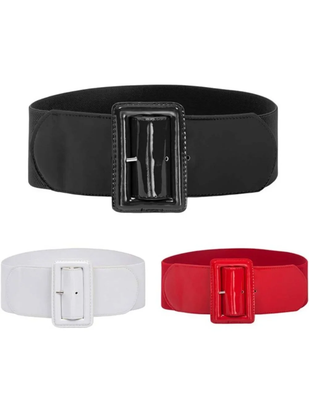 Women's 3-Inch Wide Stretchy Elastic Belt - Comfortable & Versatile Fashion